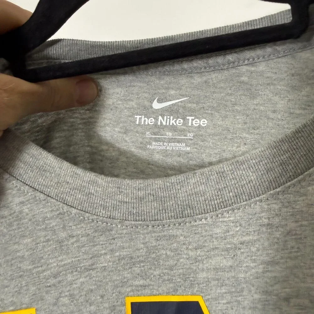 Michigan Wolverines Nike Shirt XL Gray Long Sleeve Jordan Logo NWT